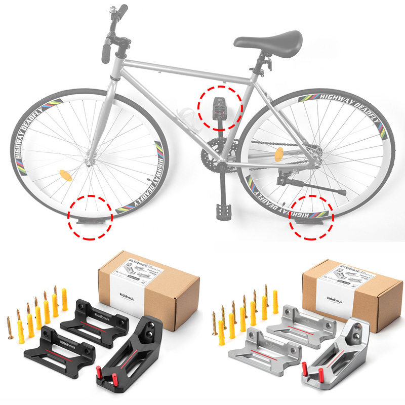 Cycling Gear Wall Storage - 3 Parça Bisiklet Askısı, Bisiklet Pedalı