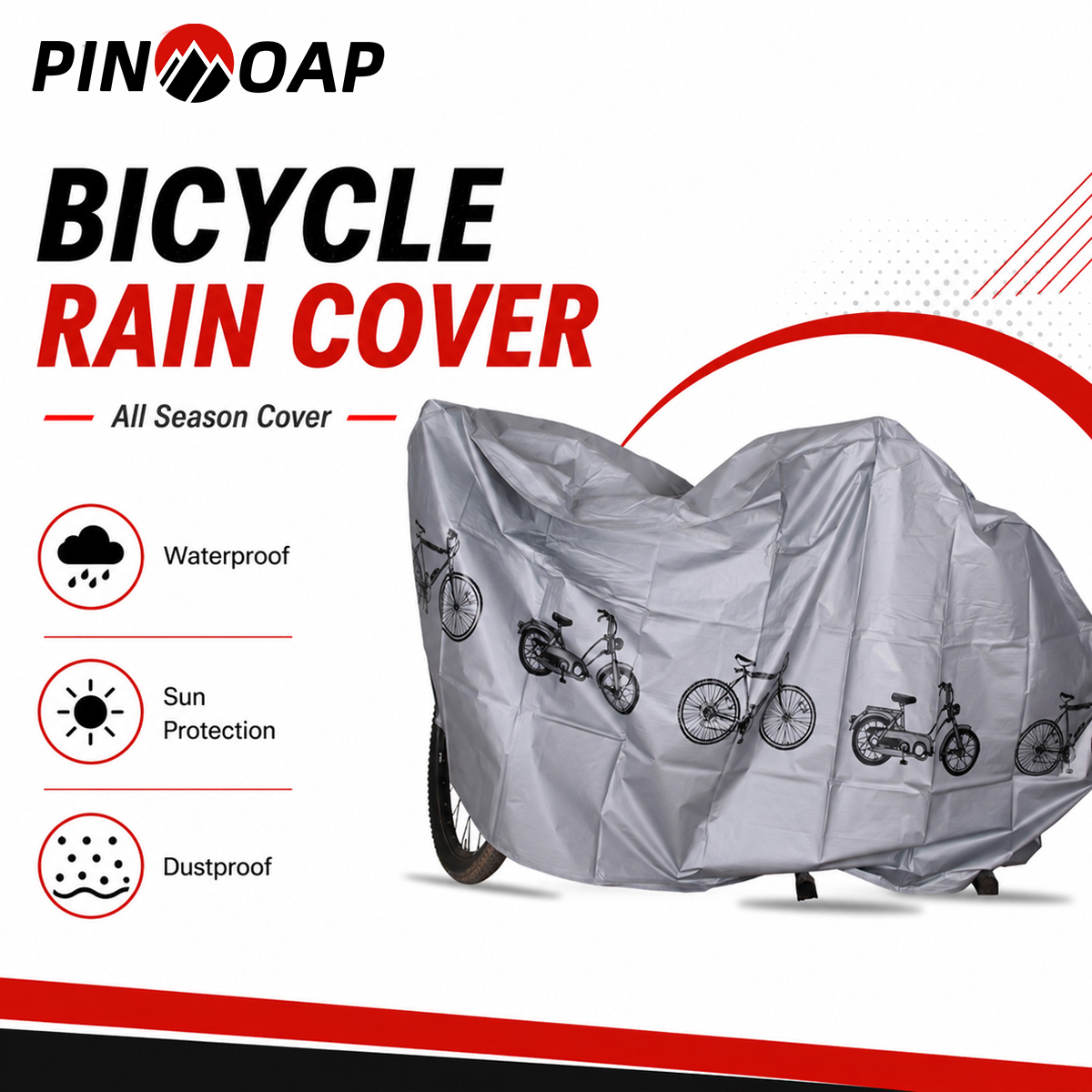 Cycling Gear Pack - PINMOAP Evrensel Bisiklet Yağmur Örtüsü Su