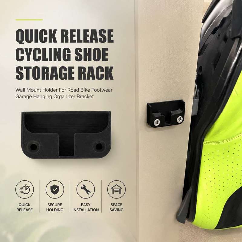 Cycling Gear Wall Storage - Hızlı Çıkartılabilir Bisiklet Ayakkabısı Saklama Rafı