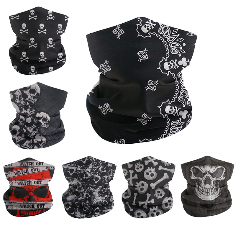 Cycling Gear Gifts - Kafatası Desen Güneş Koruyucu Tüp Bisiklet