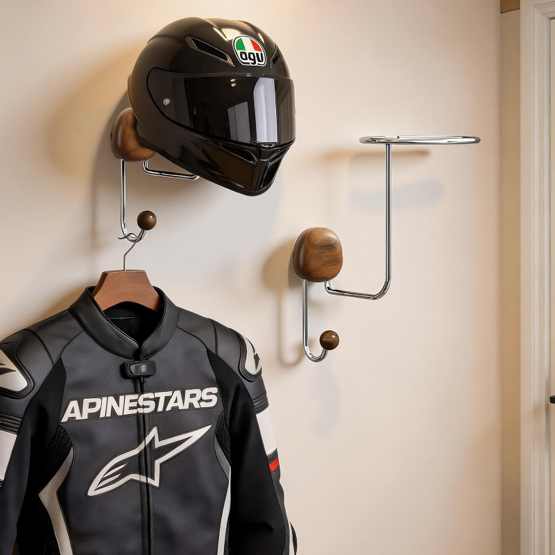Cycling Gear Wall Storage - Duvara Monte Kask Saklama Rafı Deliksiz