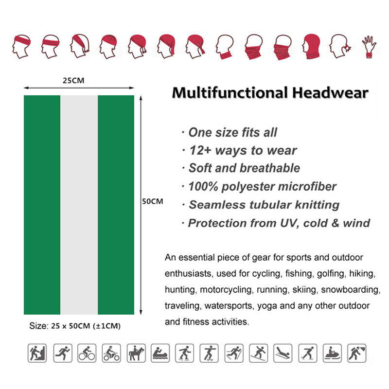 Nijerya Bayrağı Bandana Kadın  - Cycling Gear incelemesi ve fiyatı